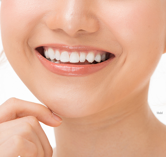 close-up of beautiful smile with healthy teeth